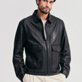 Men's Black Leather Classic Jacket