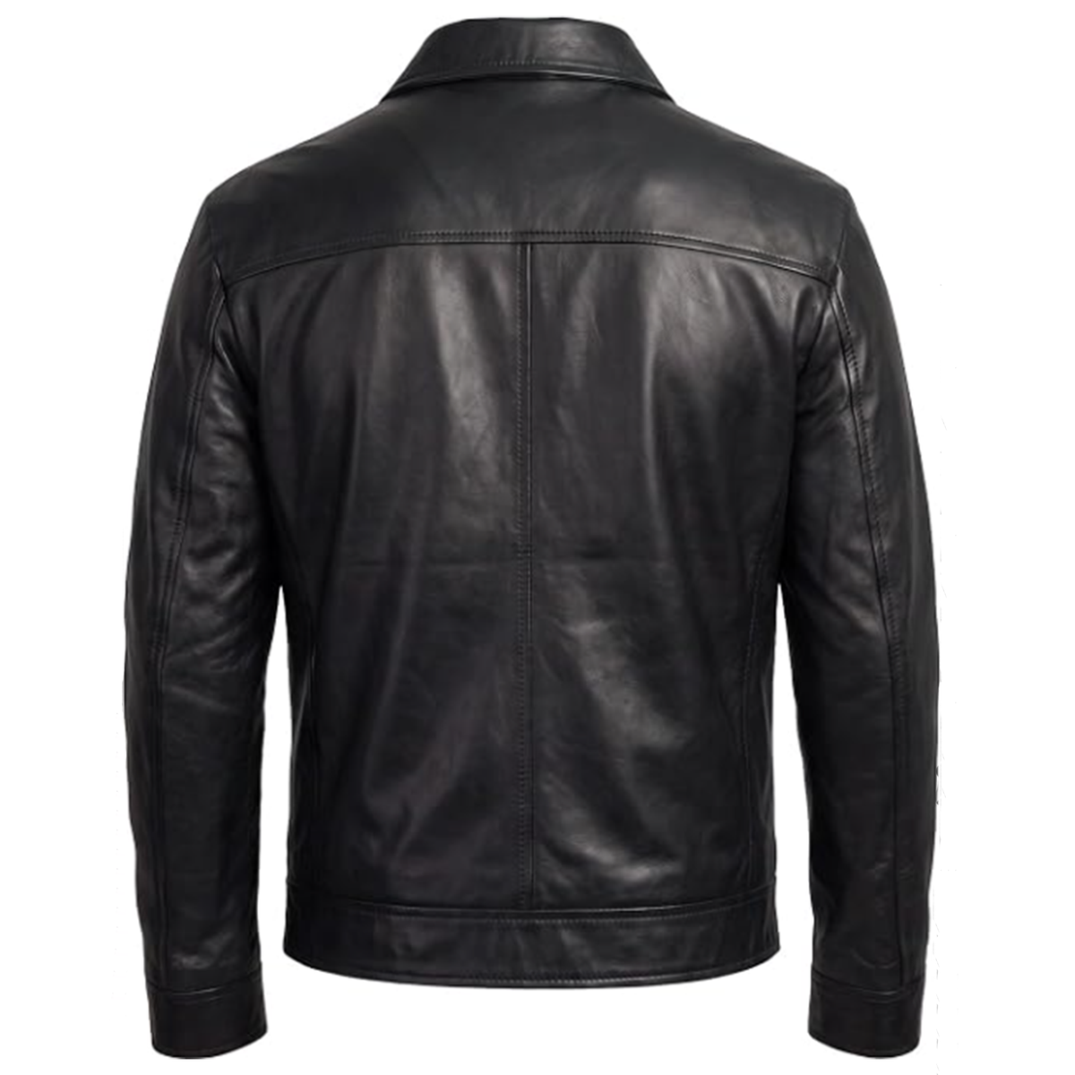 Men Minimalist Heritage Leather Jacket