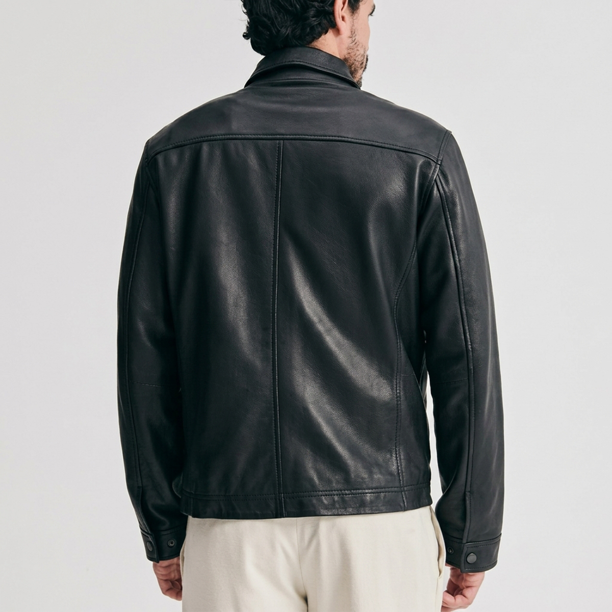 Men's Black Leather Classic Jacket