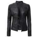 Bolvane Black Café Racer Leather Jacket – Women's