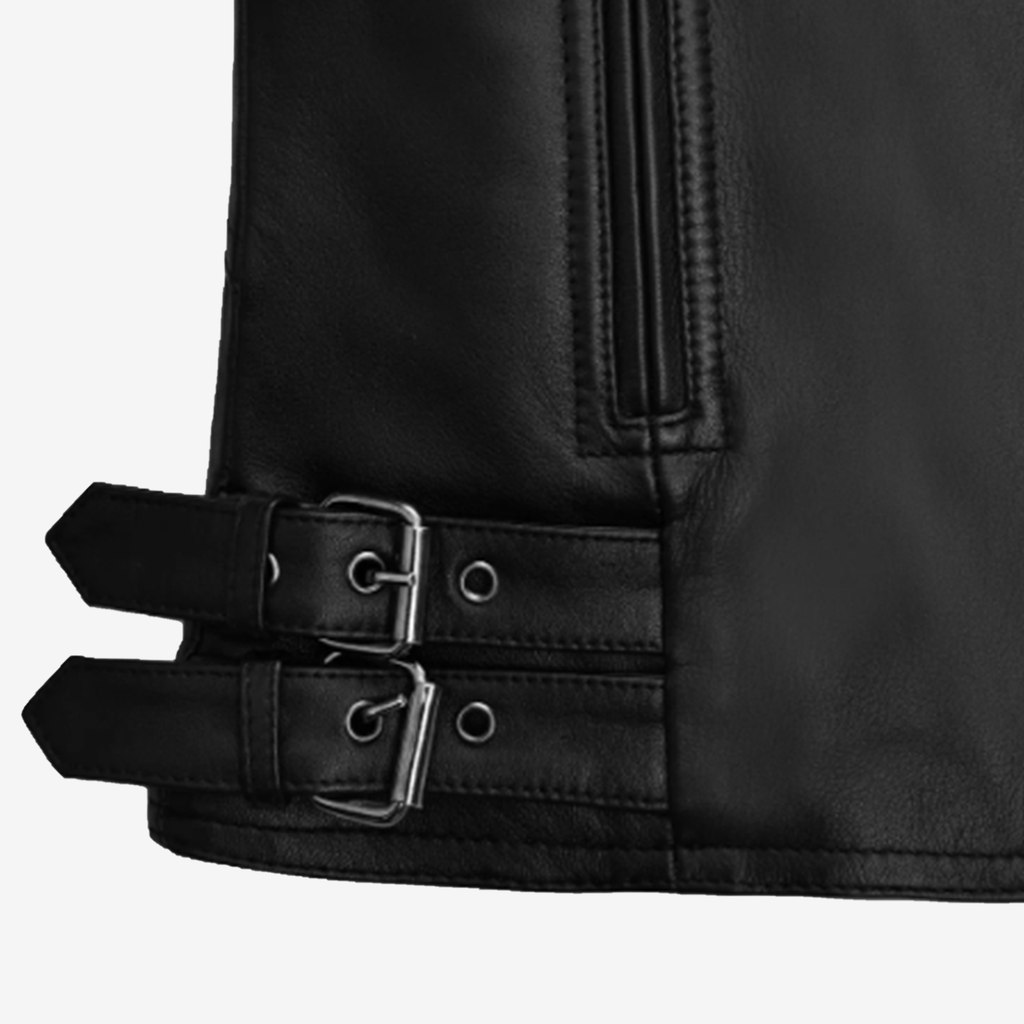 Women Asymmetrical Biker Leather Jacket