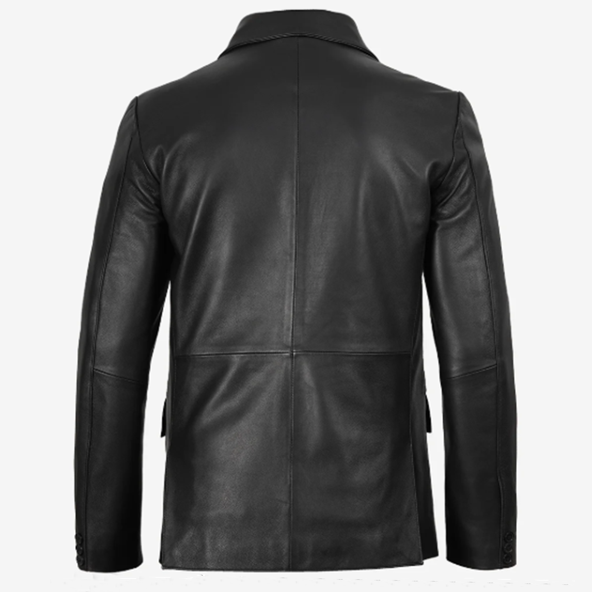 Men’s Black Leather Blazer