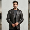 Men’s Dark Brown Rub-Off Blazer